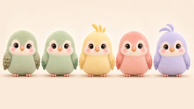 Fern, Coco, Miko, Peach and Lulu together