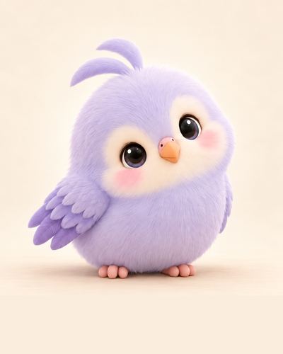 Lulu, a lavender baby parrot